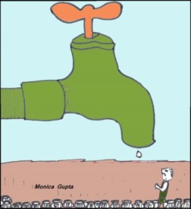 cartoon of water -monica gupta